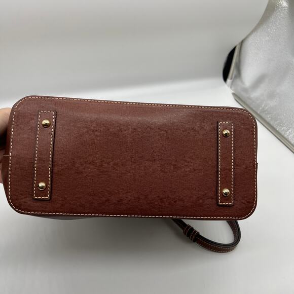 Dooney & Bourke Handbags Saffiano Leather Hobo Bags Amber Brown - Picture 6 of 15